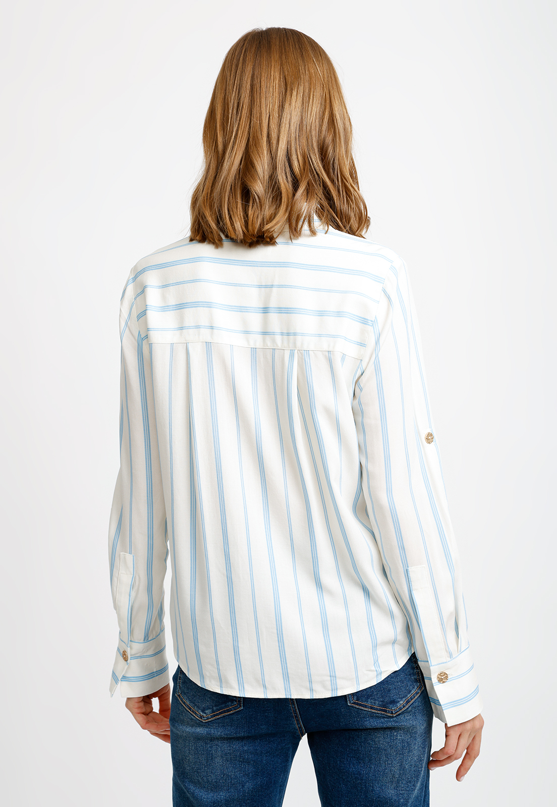 BLUSA RAYADA CELESTE ABELINA MUJER - 2