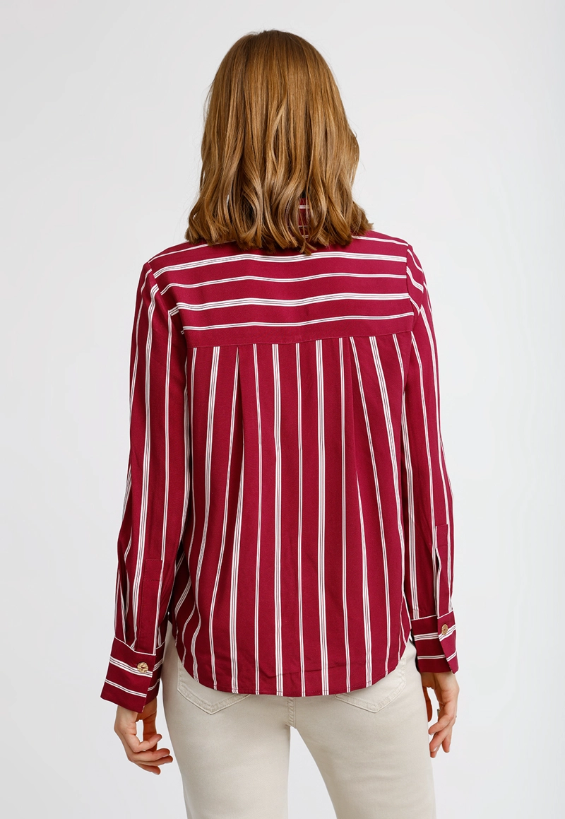 BLUSA RAYADA BURDEO ABELINA MUJER - 2