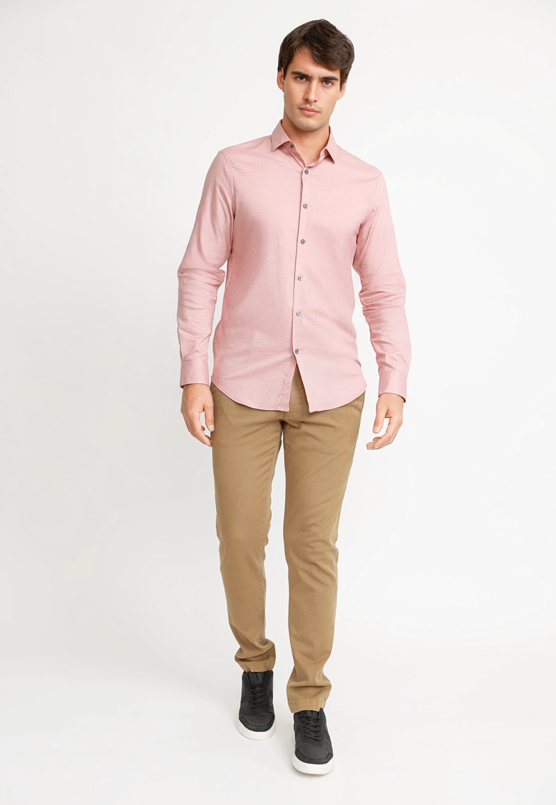 CAMISA HOMBRE ALGODON ROSADO - 5