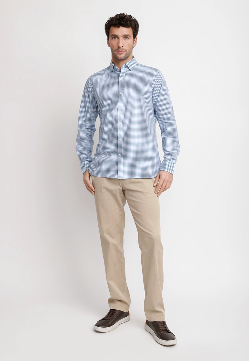 CAMISA CUADROS ALGODON BAUDILIO VERDE - 1