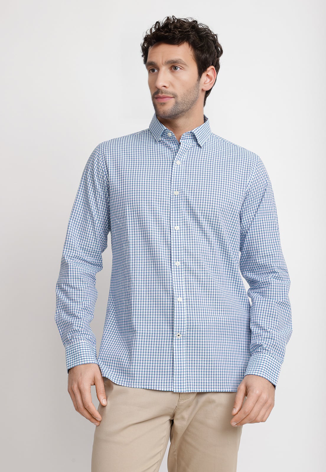 CAMISA CUADROS ALGODON BAUDILIO VERDE - 2