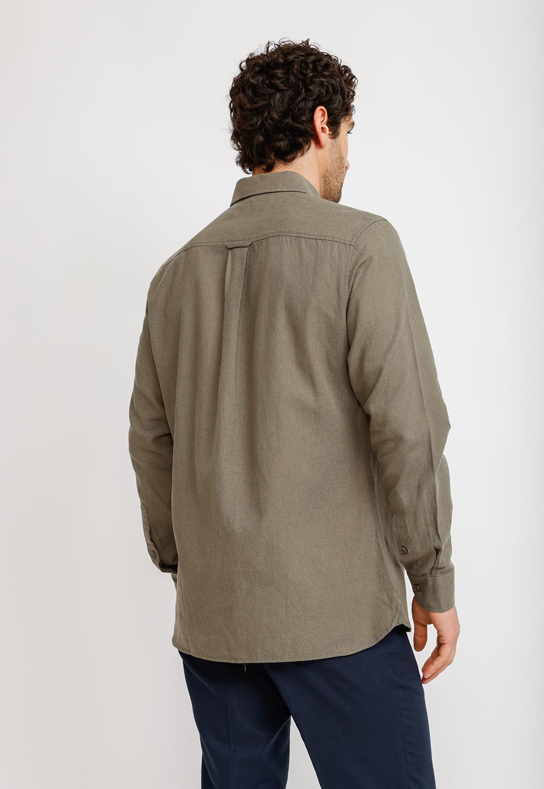 CAMISA LINO ALGODON BRAULIO VERDE - 2