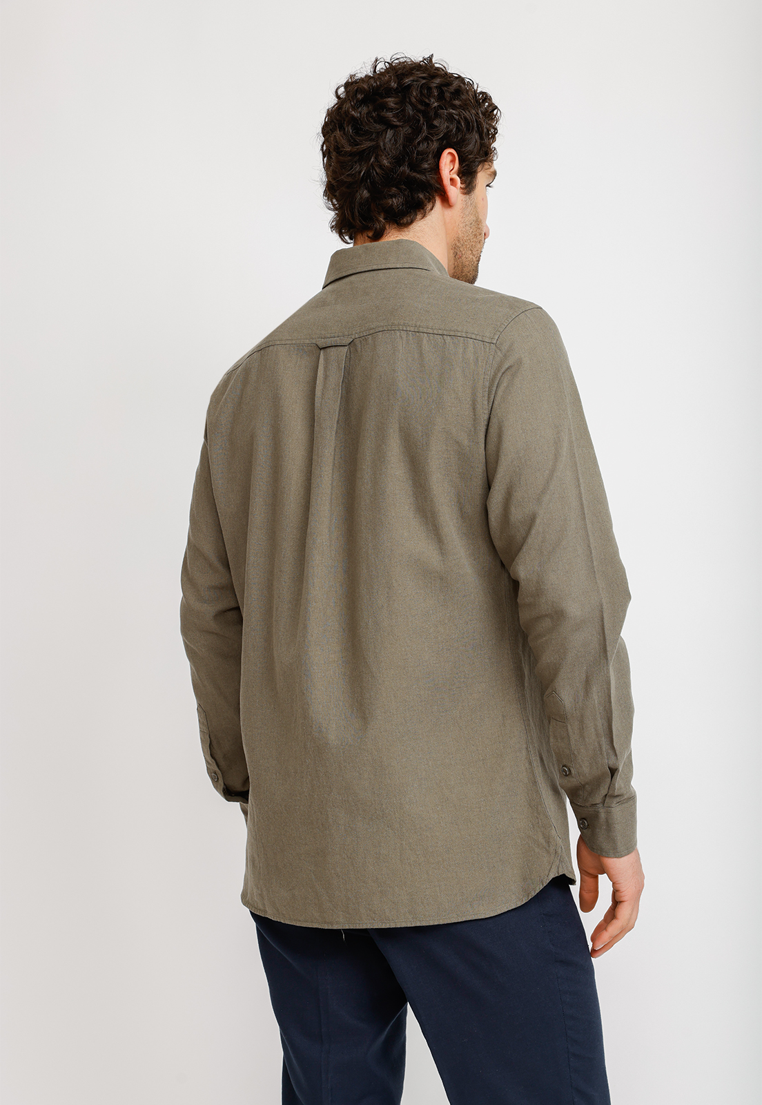 CAMISA LINO ALGODON BRAULIO VERDE - 5