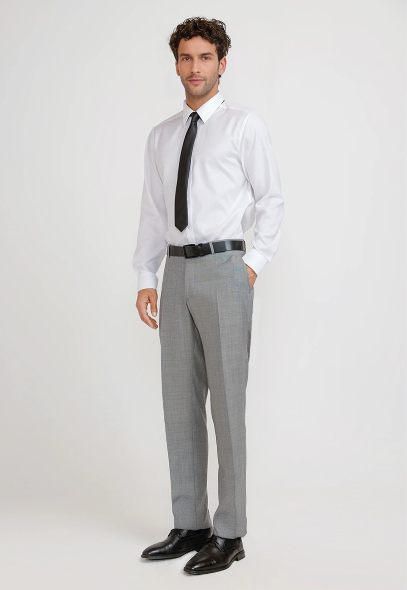PANTALON HOMBRE FORMAL LANA S100'S MIX&COLOR GRIS - 4