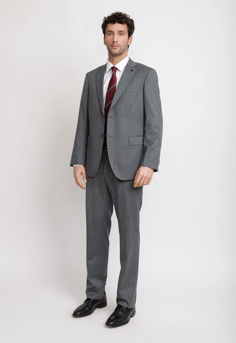 TRAJE HOMBRE FORMAL LANA 100'S TRAVEL GRIS - 4