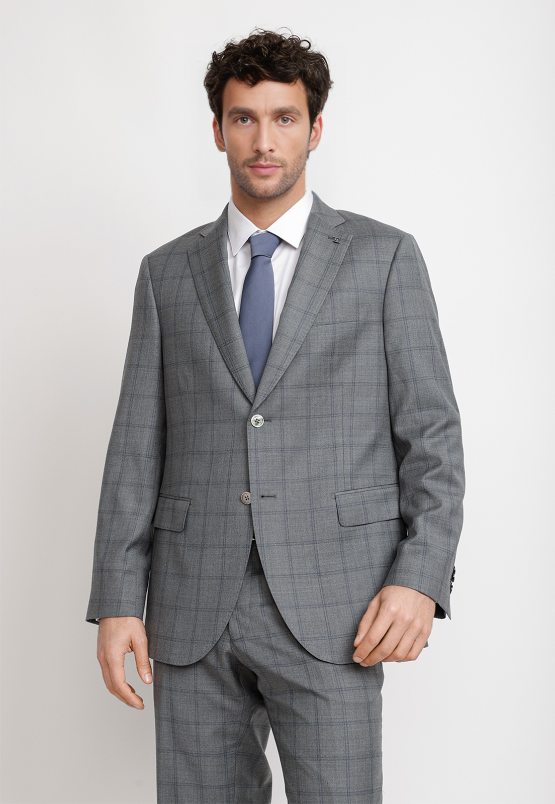 TRAJE HOMBRE FORMAL LANA S120'S SEDA SARTORIAL GRIS - 1