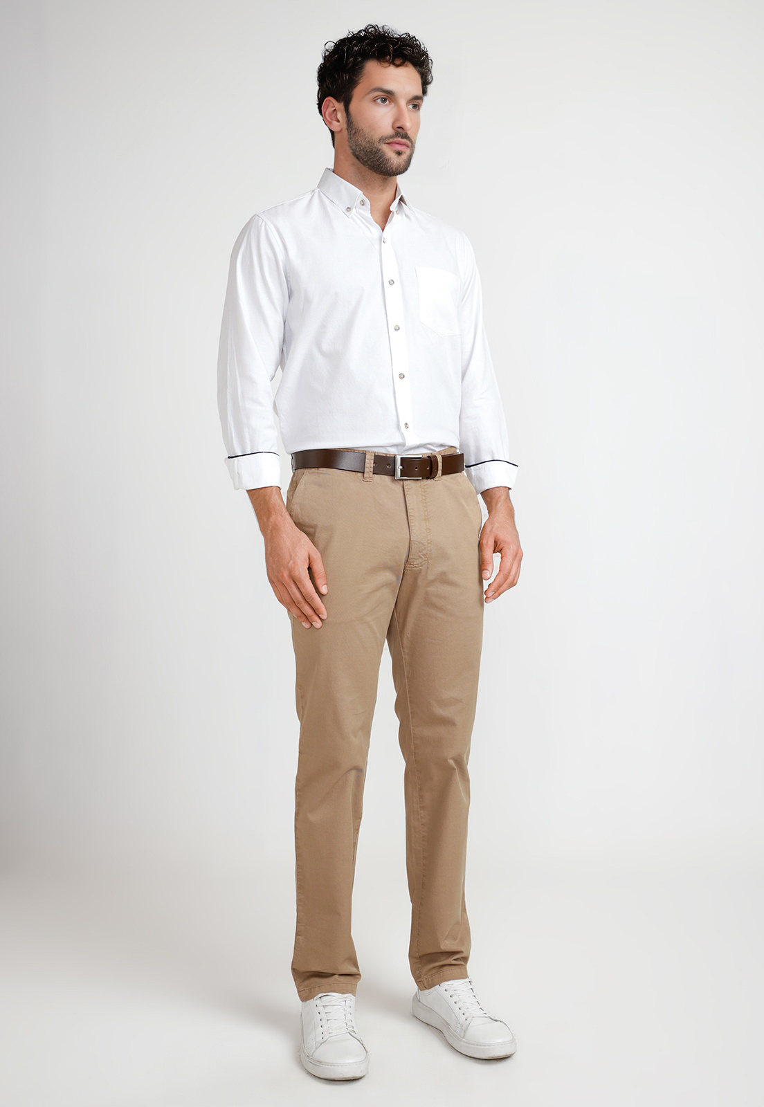 PANTALON HOMBRE ALGODON SLIM VINCI KHAKI - 4