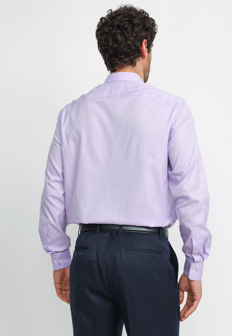 CAMISA HOMBRE FORMAL ALGODON NON IRON LILA - 2