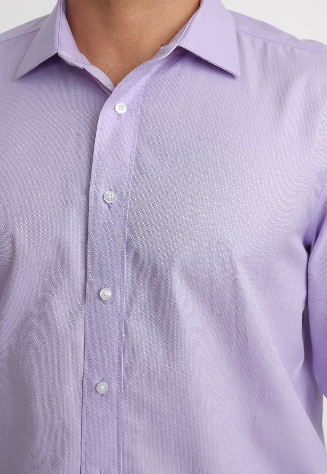 CAMISA HOMBRE FORMAL ALGODON NON IRON LILA - 3