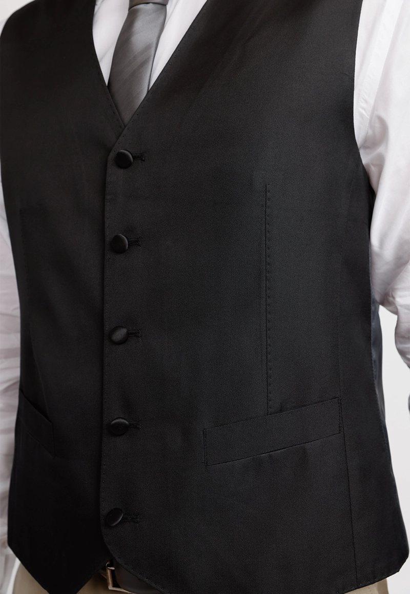 GILET HOMBRE FORMAL SEDA GILET&CO NEGRO - 3