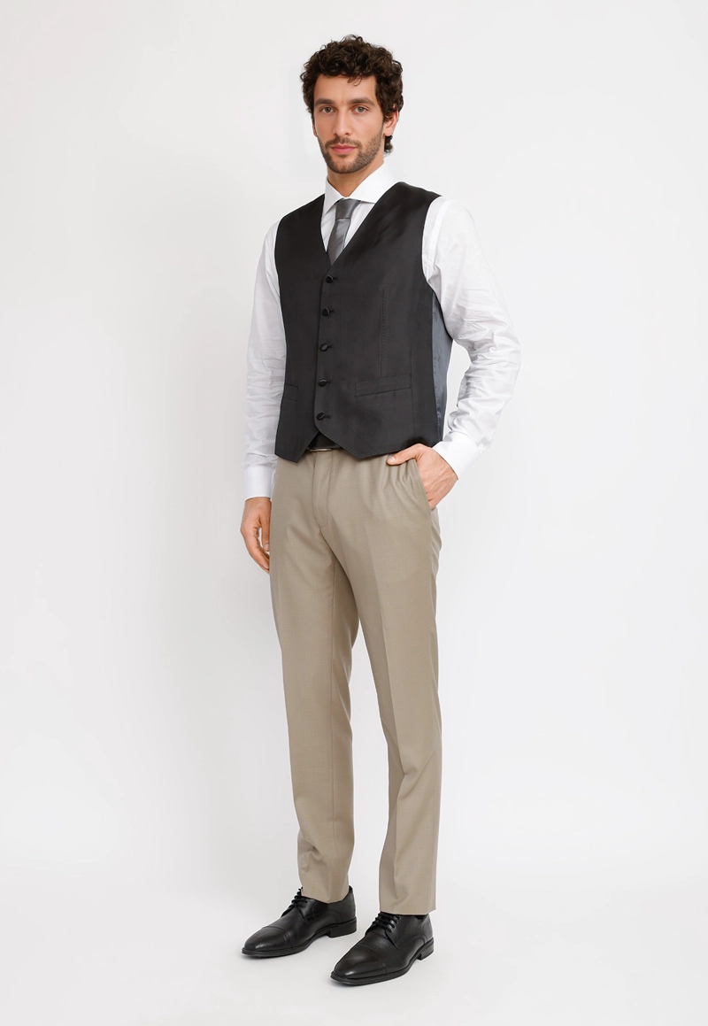 GILET HOMBRE FORMAL SEDA GILET&CO NEGRO - 4