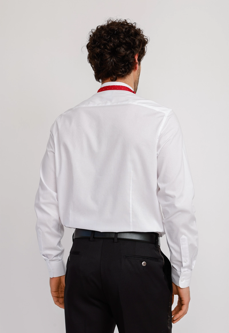 CAMISA HOMBRE FORMAL 100% ALGODON LUXURY BLANCO - 2