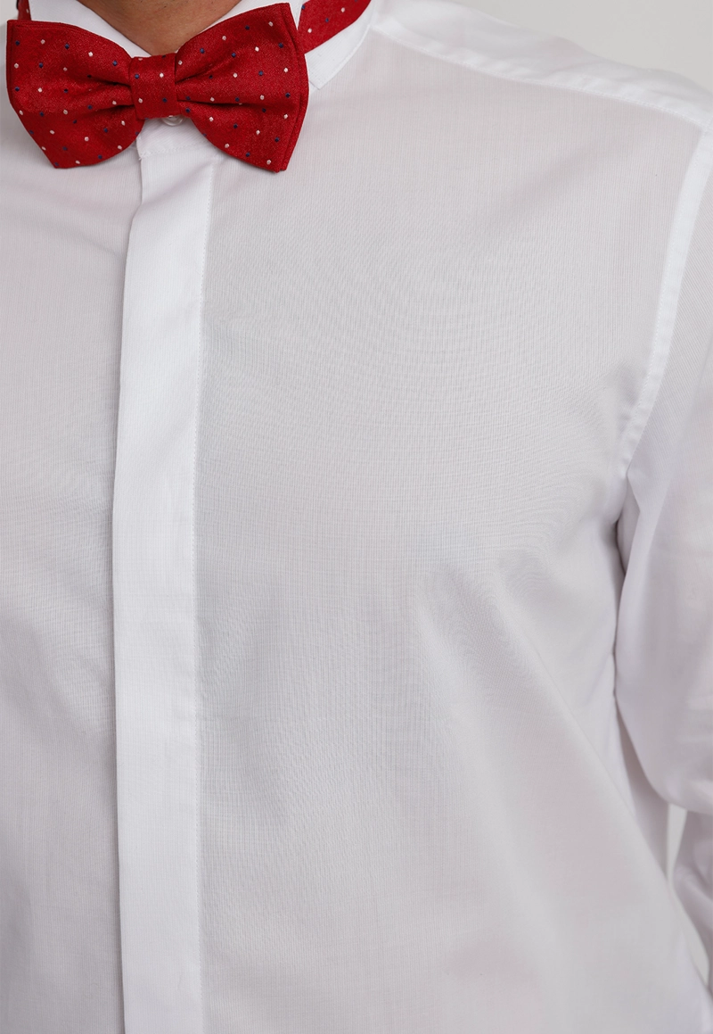 CAMISA HOMBRE FORMAL 100% ALGODON LUXURY BLANCO - 3
