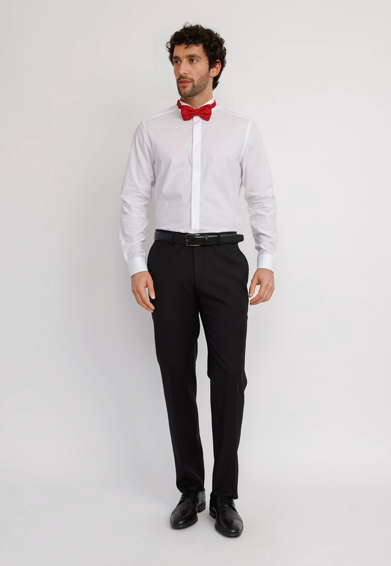CAMISA HOMBRE FORMAL 100% ALGODON LUXURY BLANCO - 4