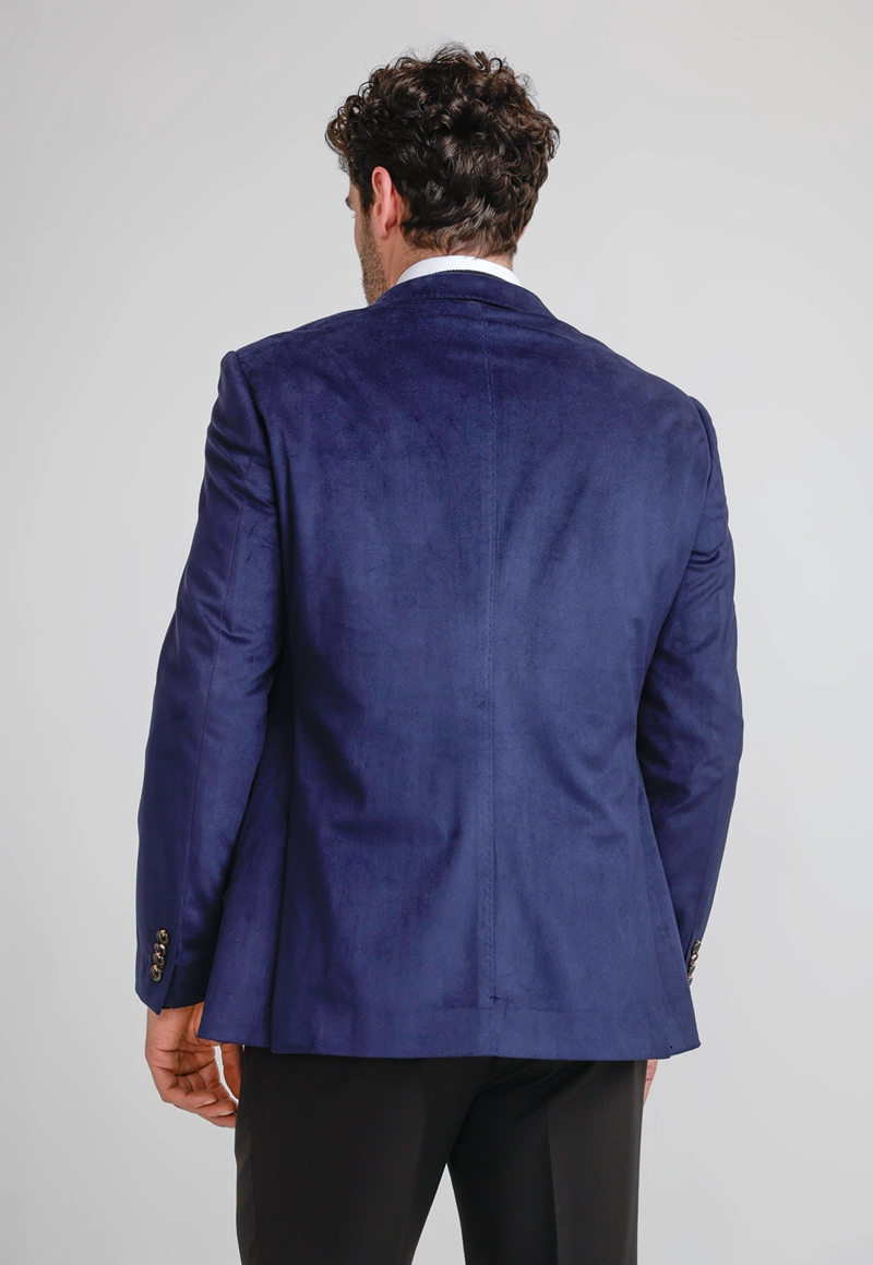 CHAQUETA HOMBRE FORMAL TERCIOPELO SLIM EXECUTIVE AZUL MARINO - 2