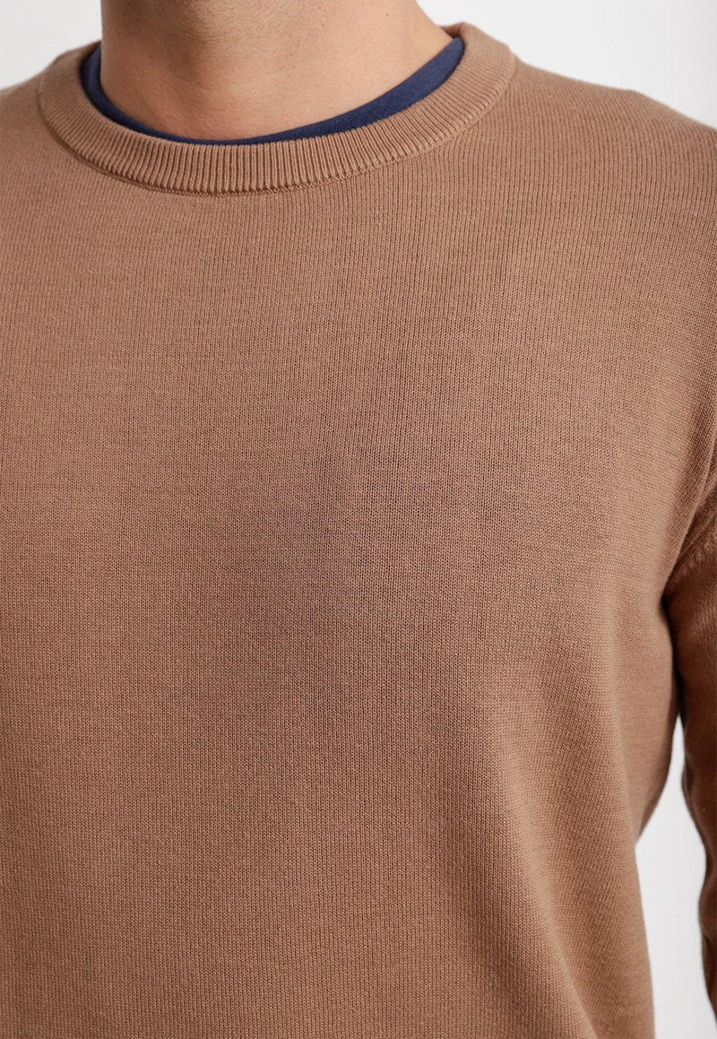 SWEATER CUELLO C ALGODON PHELPS CAFE - 3