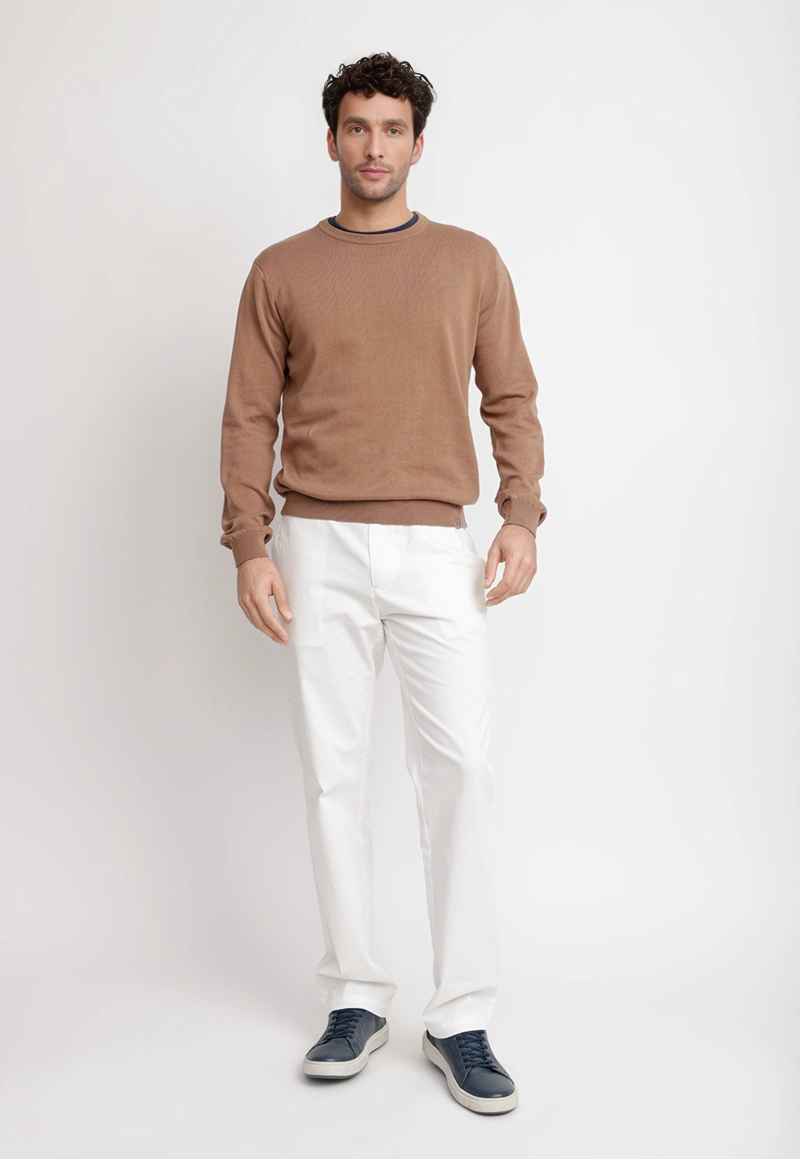 SWEATER CUELLO C ALGODON PHELPS CAFE - 4