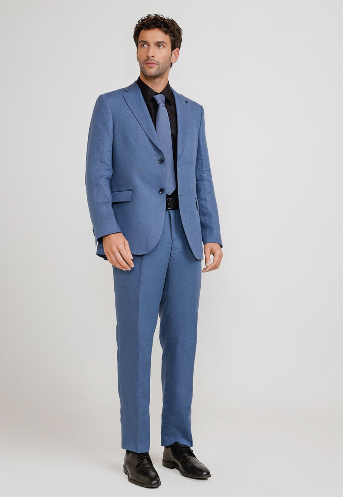 CHAQUETA HOMBRE FORMAL LINO MIX&COLOR AZUL - 4