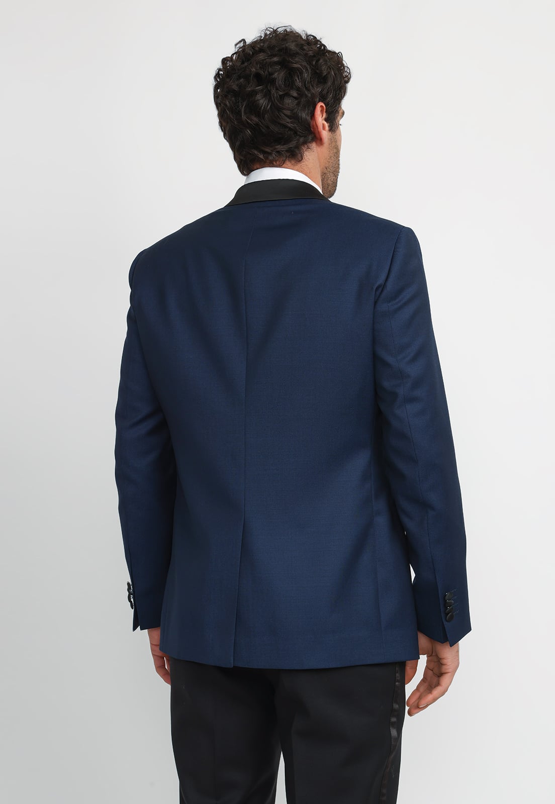 CHAQUETA HOMBRE FORMAL LANA S100'S SMOKING AZULINO - 2