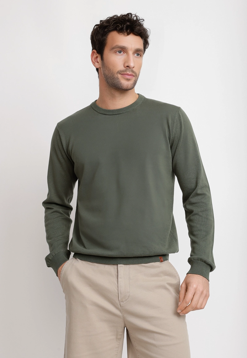 SWEATER CUELLO C ALGODON PHELPS VERDE - 1