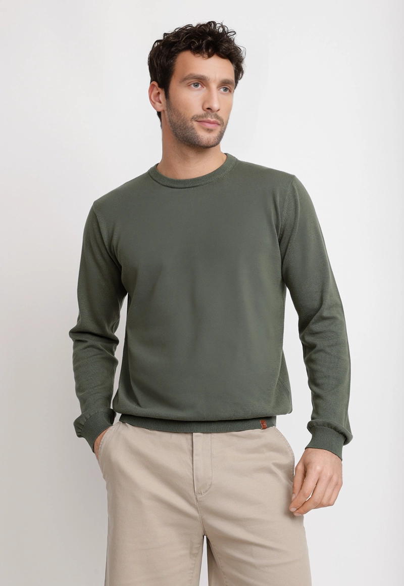 SWEATER CUELLO C ALGODON PHELPS VERDE - 1