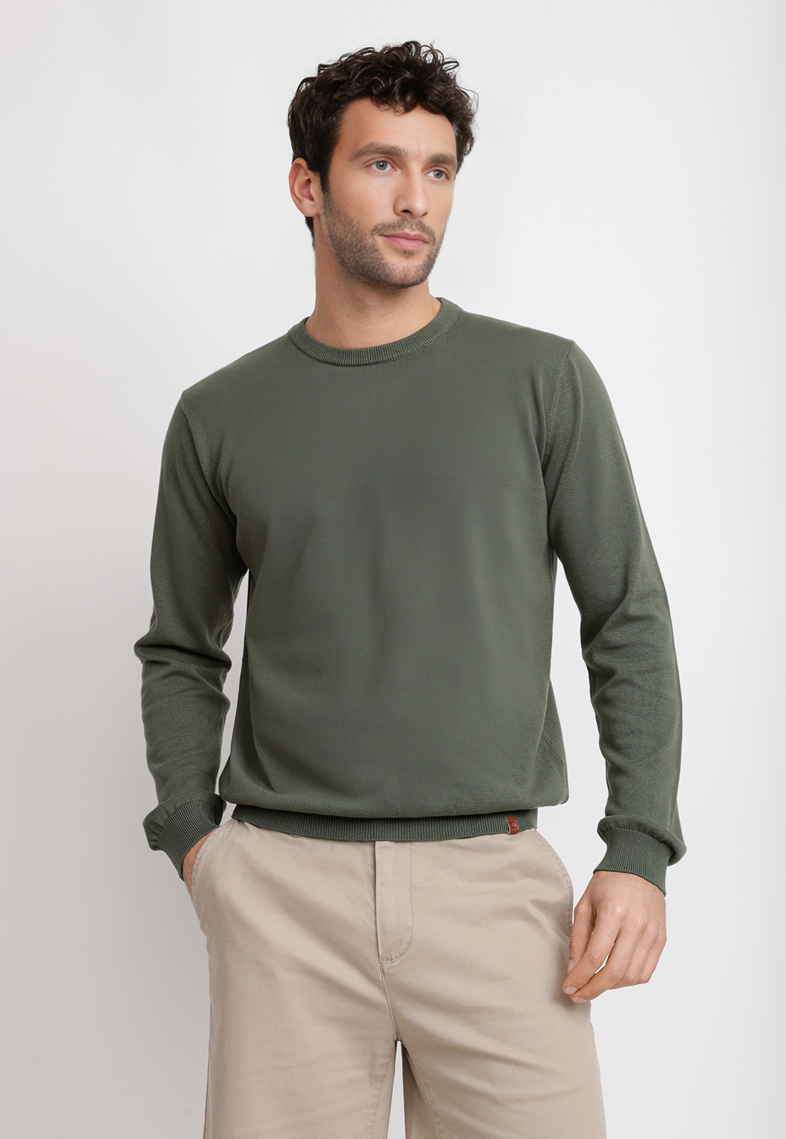 SWEATER CUELLO C ALGODON PHELPS VERDE - 1