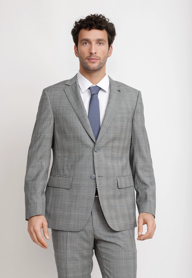 TRAJE HOMBRE FORMAL LANA S140'S LUXURY GRIS - 1