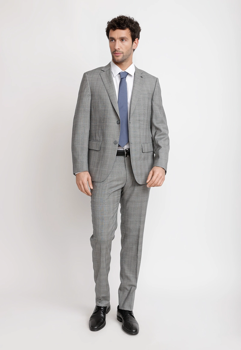 TRAJE HOMBRE FORMAL LANA S140'S LUXURY GRIS - 4
