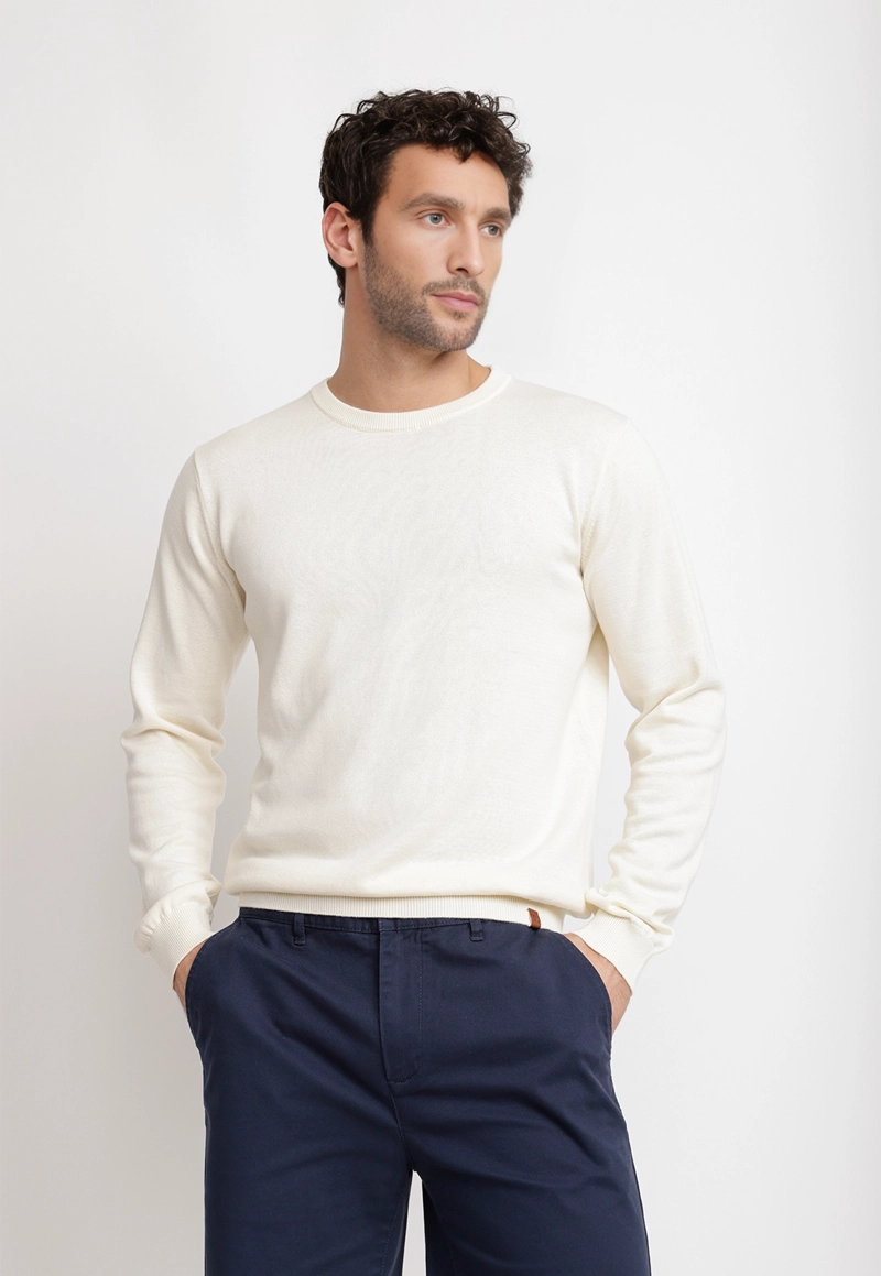 SWEATER CUELLO C ALGODON PHELPS CRUDO - 1
