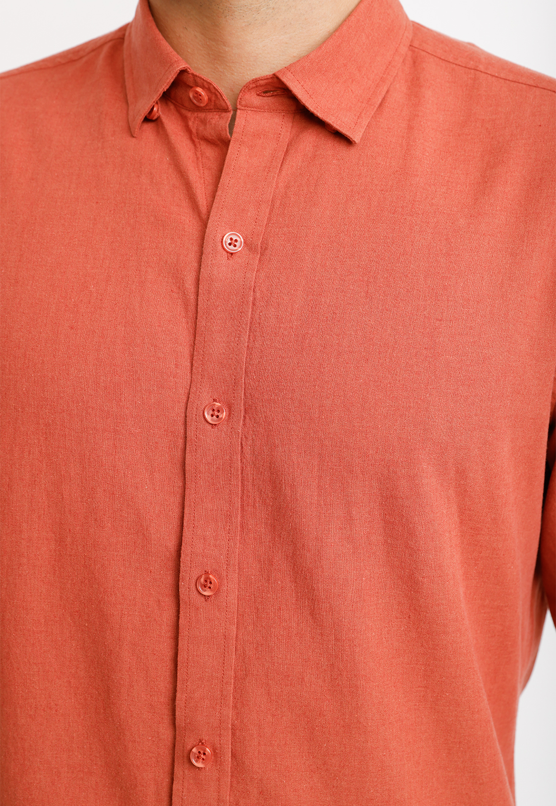 CAMISA LINO ALGODON BRAULIO NARANJO - 3