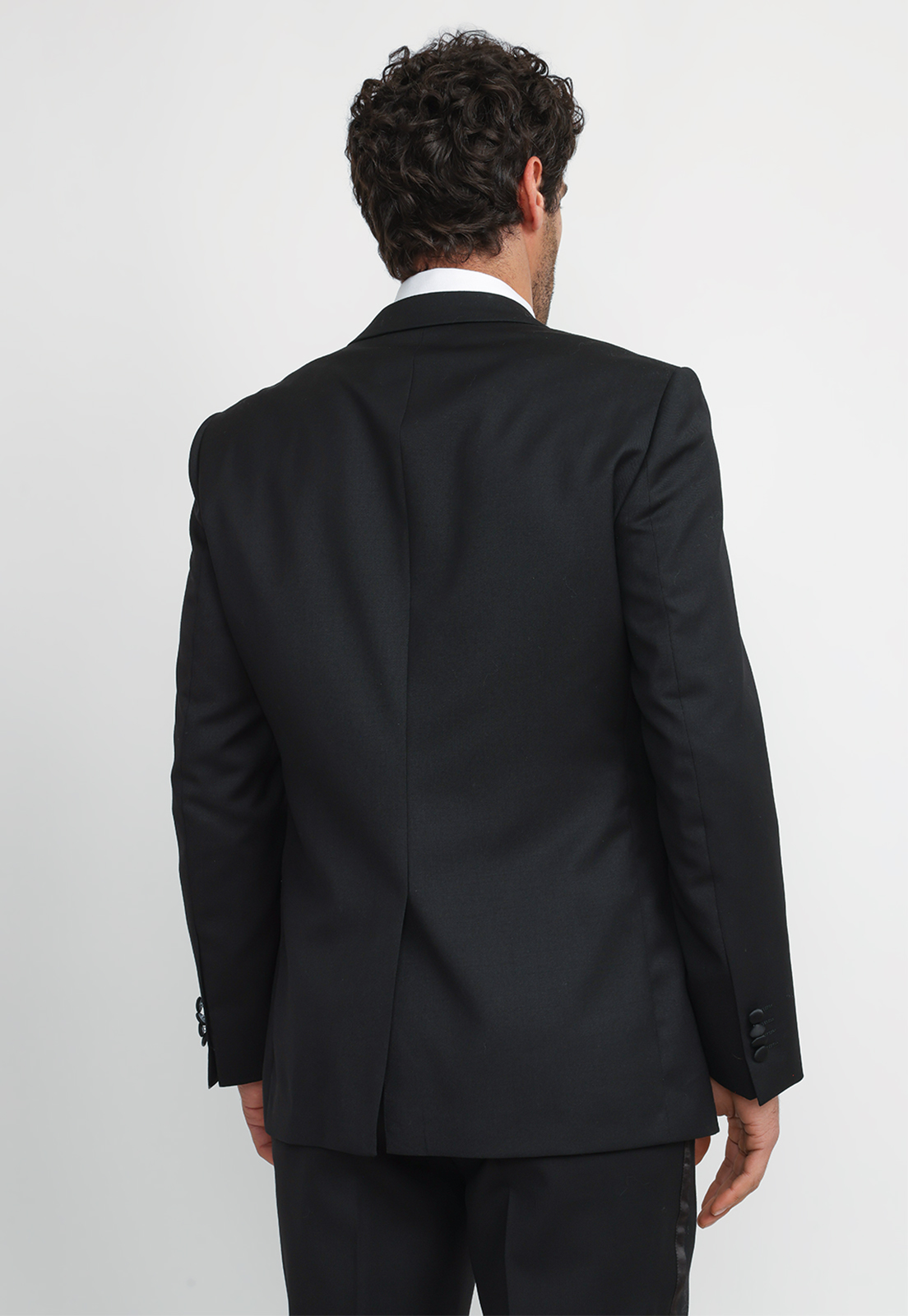 CHAQUETA HOMBRE FORMAL LANA S100'S SMOKING NEGRO - 2