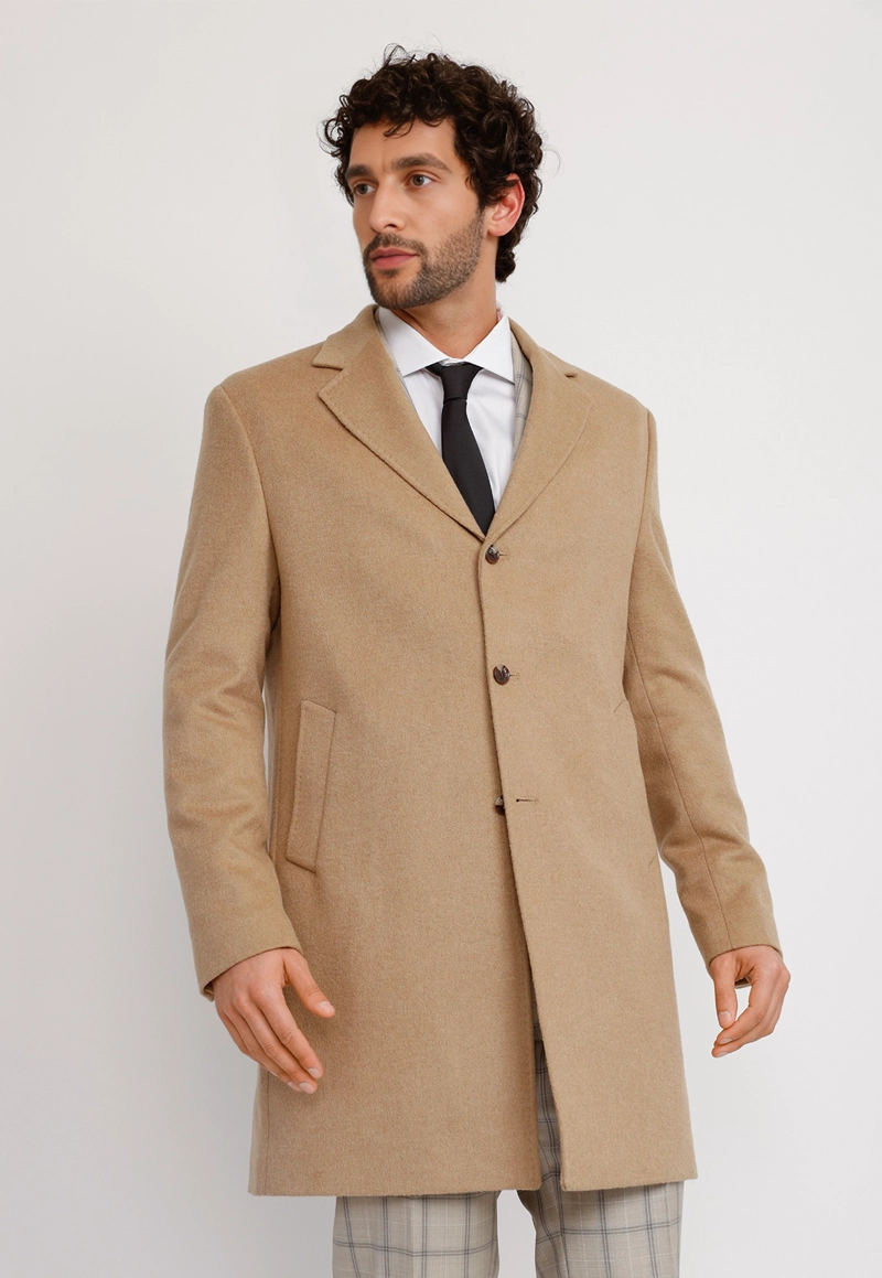 ABRIGO HOMBRE FORMAL VERCELLI VOYAGE CAMEL - 1