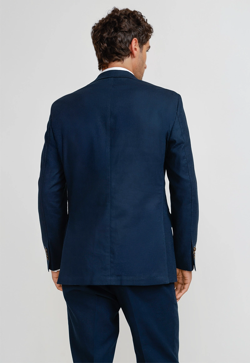 CHAQUETA HOMBRE LINO CESAR AZUL MARINO - 2