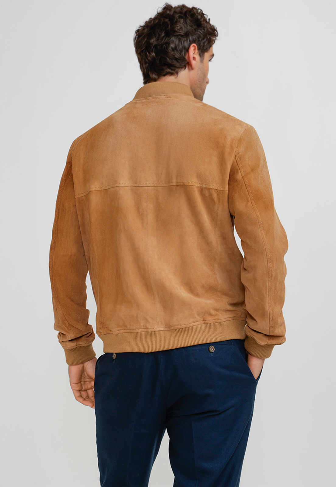 CHAQUETA BOMBER GAMUZA AMARO CAMEL - 2