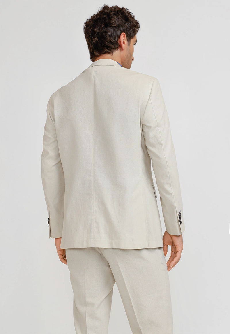 CHAQUETA HOMBRE LINO CESAR CRUDO - 2