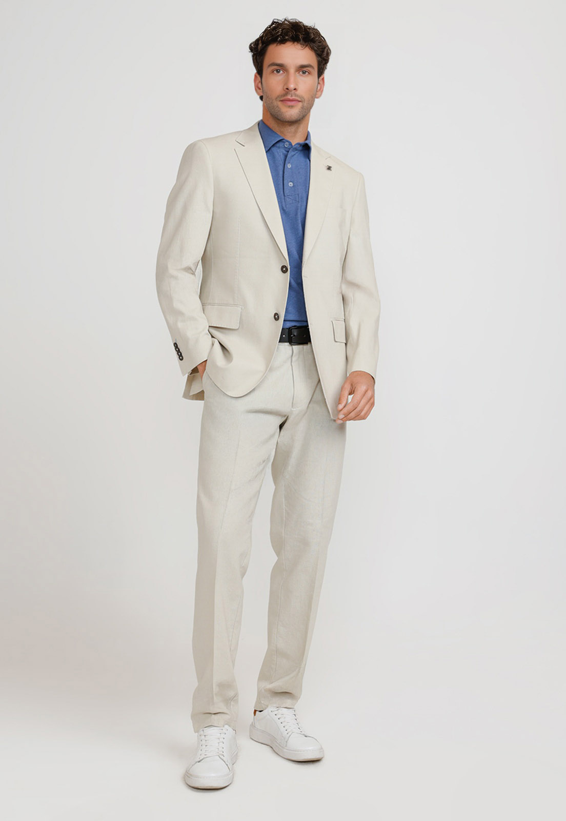 CHAQUETA HOMBRE LINO CESAR CRUDO - 4