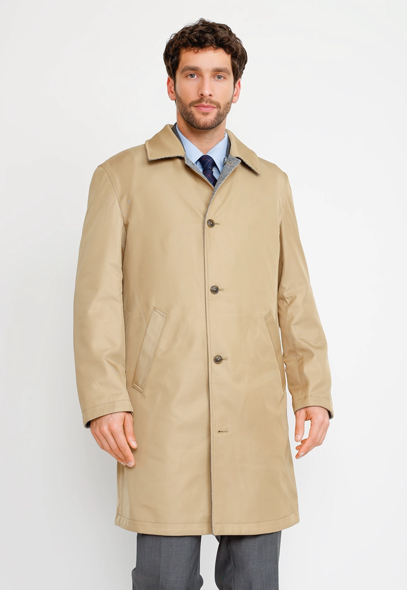 IMPERMEABLE FORMAL HOMBRE CLASSIC 2 SIDES CAMEL - 1