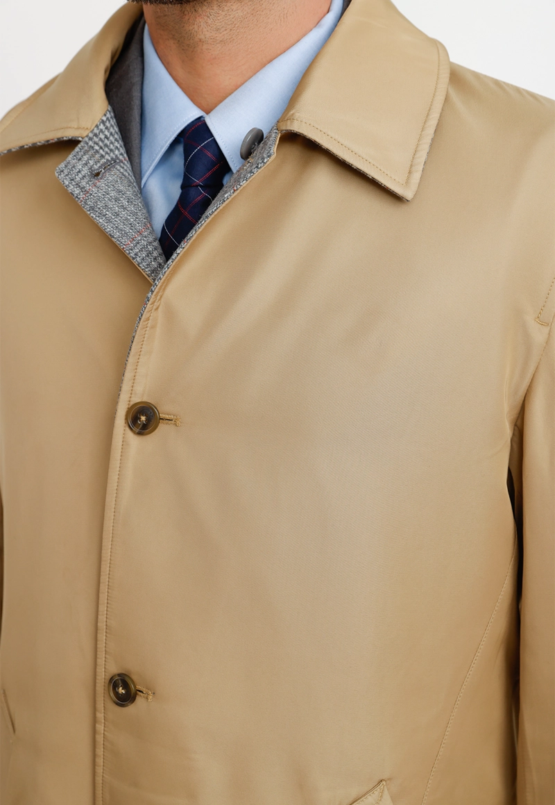 IMPERMEABLE FORMAL HOMBRE CLASSIC 2 SIDES CAMEL - 3
