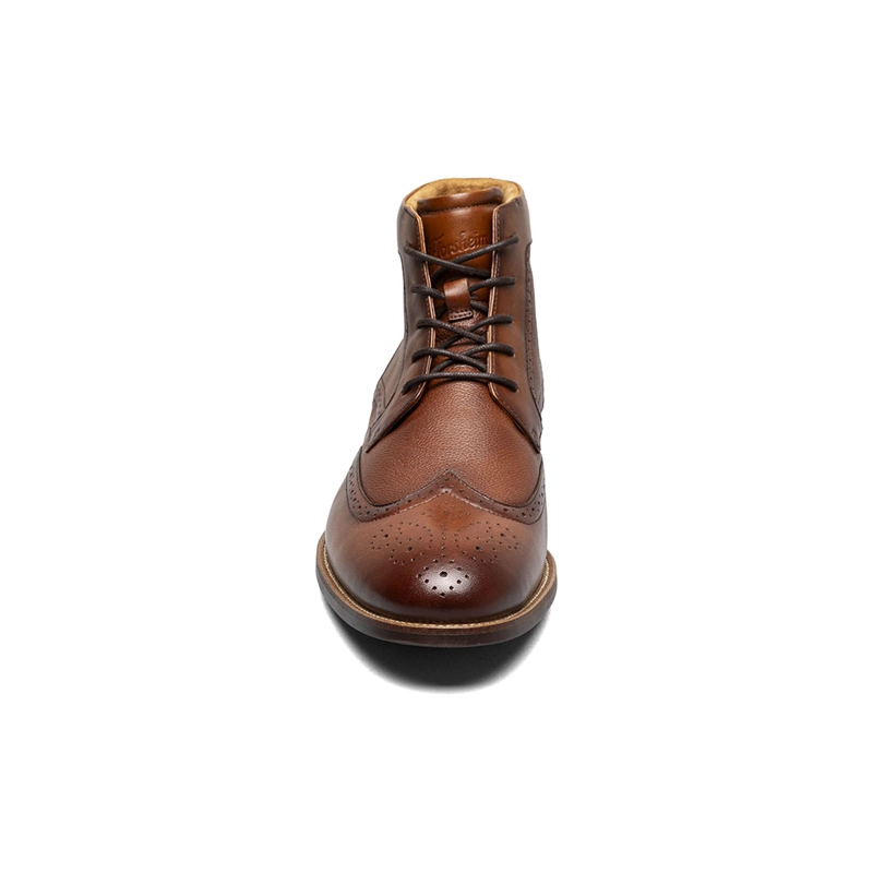 BOTINES CASUAL RUCCI WINGTIP LACE UP COGNAC - 2