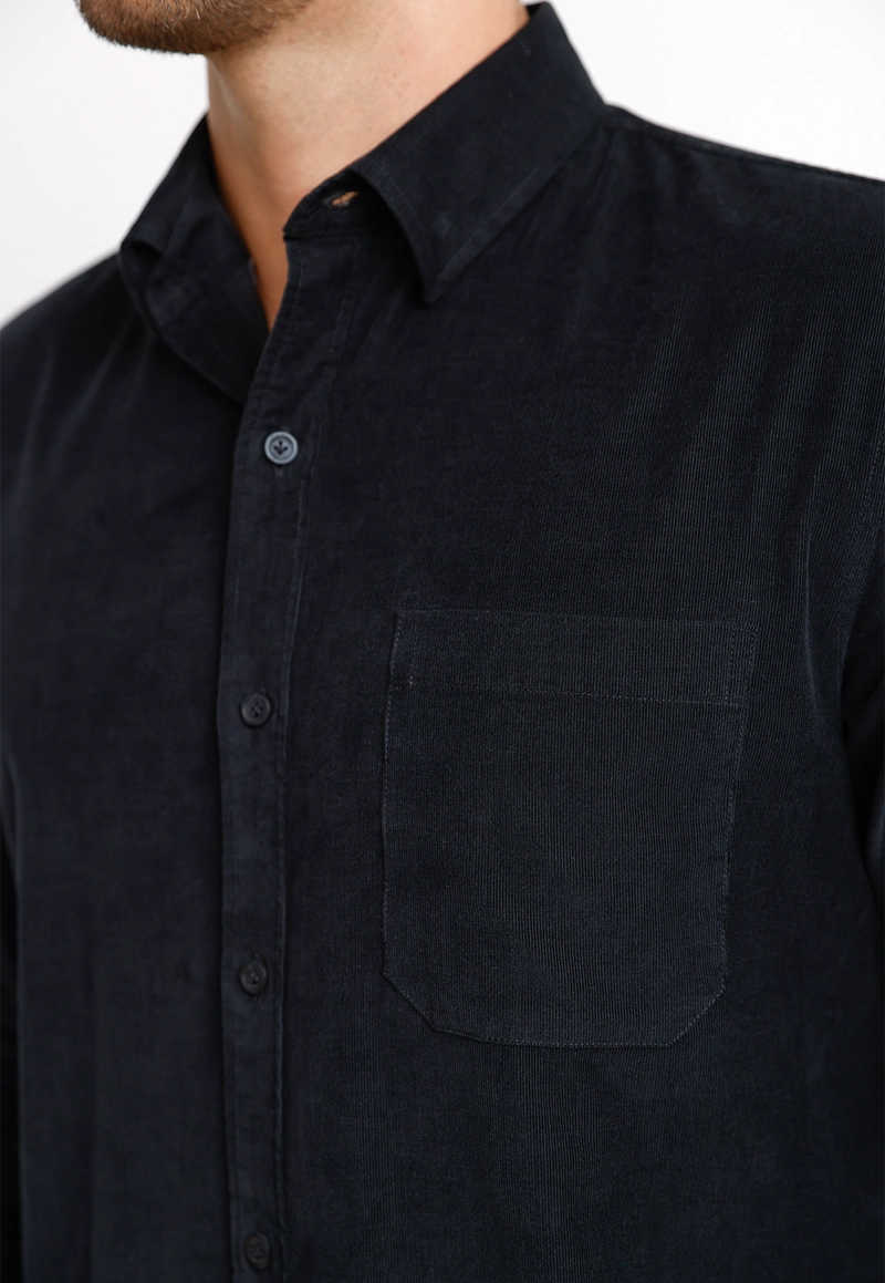 CAMISA COTELE  ML HOMBRE BURGOS AZUL MARINO - 3