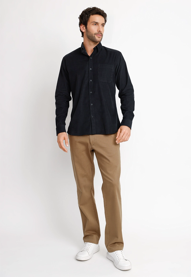 CAMISA COTELE  ML HOMBRE BURGOS AZUL MARINO - 4