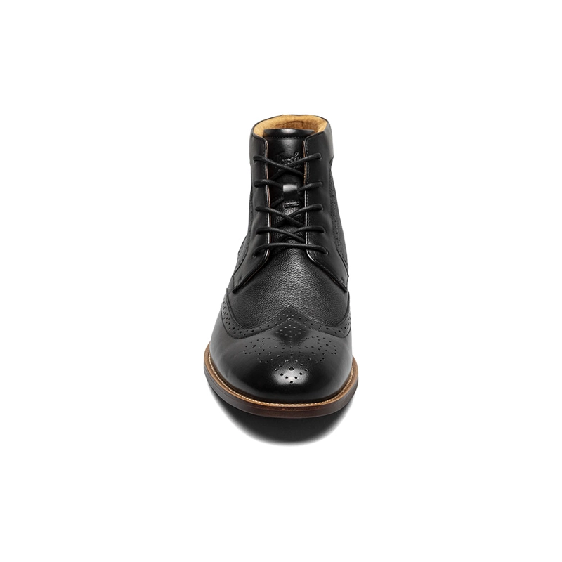BOTINES CASUAL RUCCI WINGTIP LACE UP NEGRO - 2