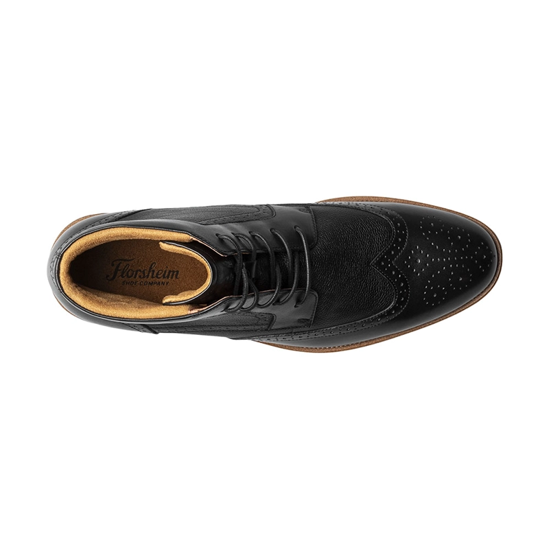 BOTINES CASUAL RUCCI WINGTIP LACE UP NEGRO - 6