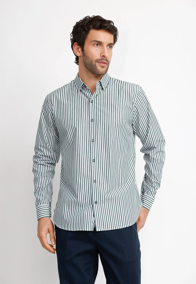 CAMISA ML HOMBRE BAUTISTA VERDE - 1