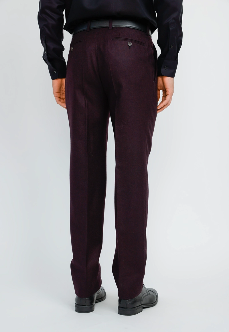 PANTALON FORMAL HOMBRE CLASSIC FLANNEL MORADO - 2