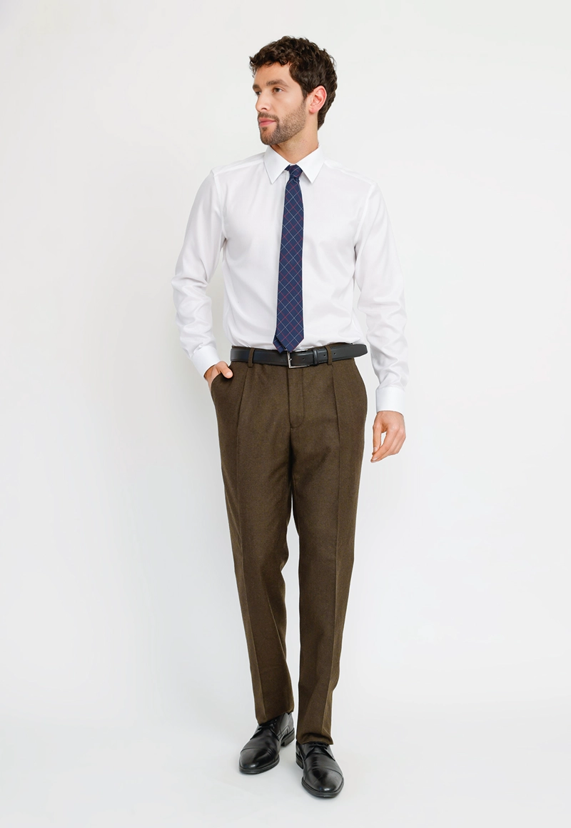 PANTALON FORMAL HOMBRE CLASSIC FLANNEL VERDE - 4