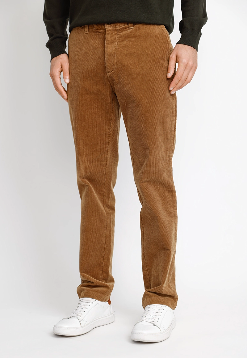 PANTALON COTELE HOMBRE VISION BEIGE - 1