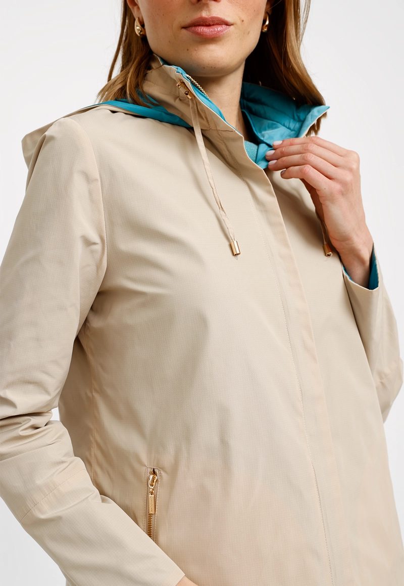 CHAQUETA REVERSIBLE BEIGE EVA MUJER - 5