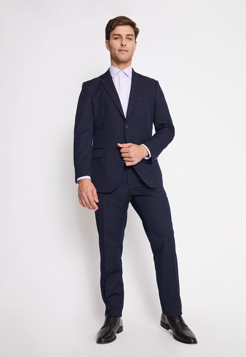 TRAJE FORMAL HOMBRE REGULAR TWILL AZUL MARINO - 1
