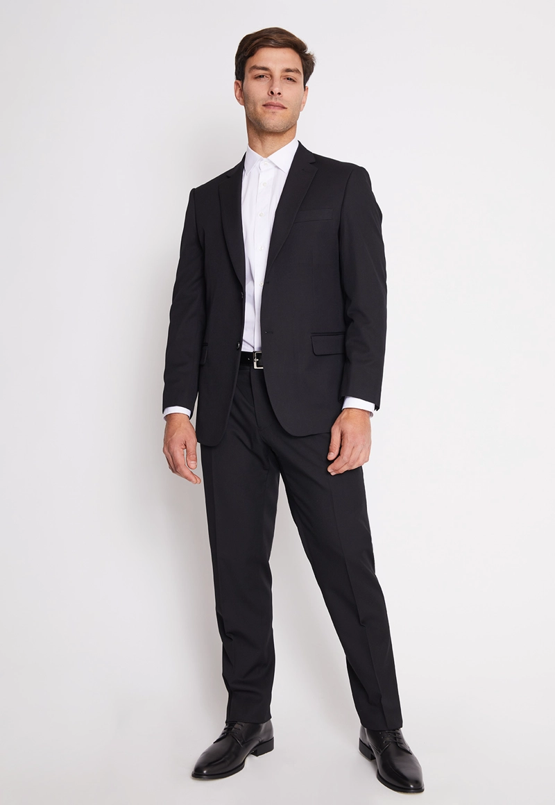 TRAJE FORMAL HOMBRE REGULAR TWILL NEGRO - 1